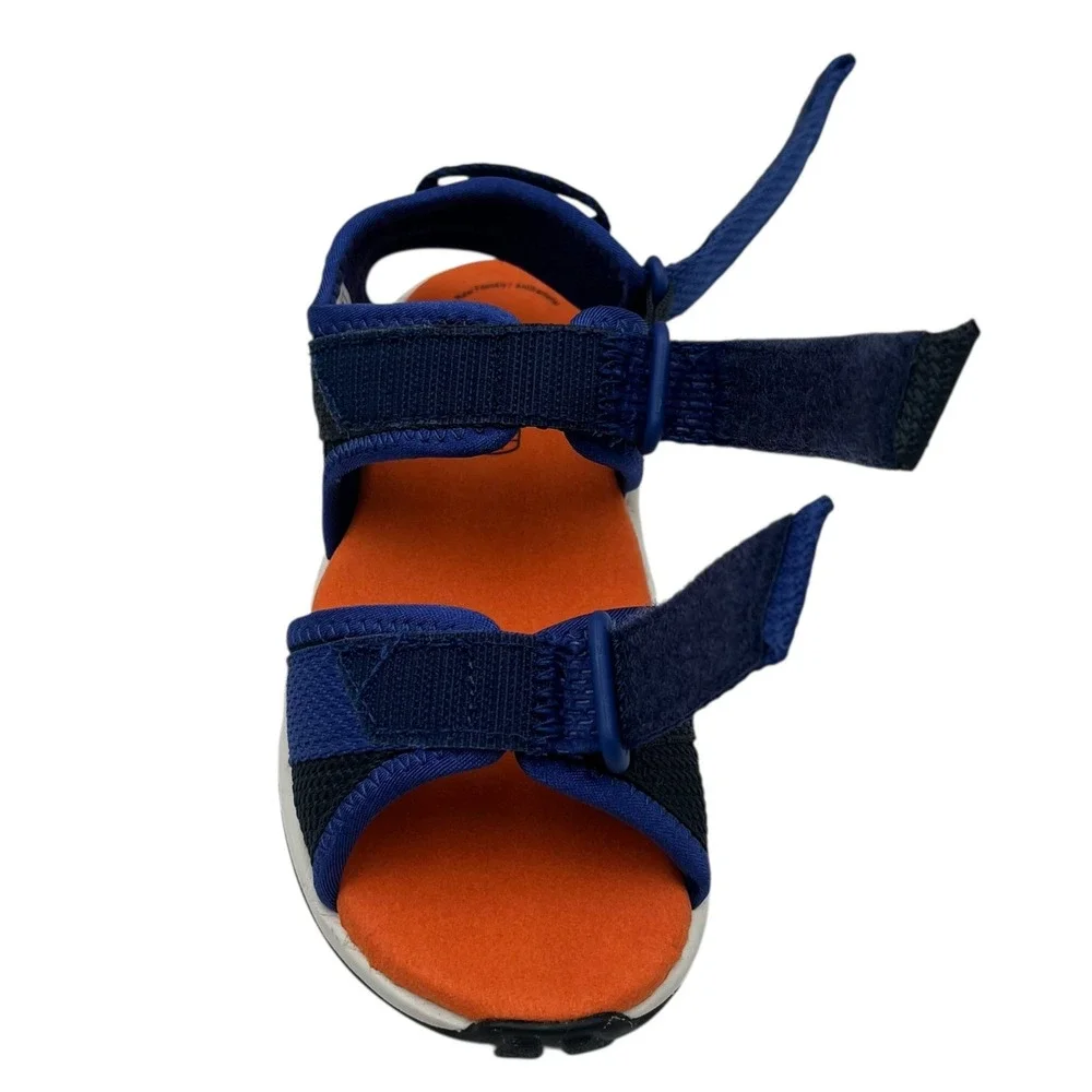Clarks‎ Toddler Boys Open Toe Adjustable Sandals Size 10 Blue-Black Lightweight